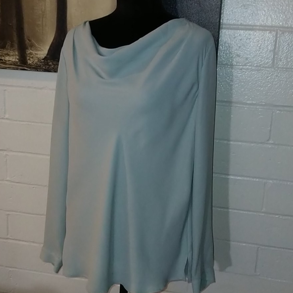 Talbots Elegant Cowl Front Long Sleeve Top
